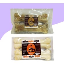 Odea 12CM Beyaz ve Naturel Press Çiğneme Kemiği 2X2LI Paket (4 Adet)