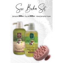 Odea Eyüp Sabri Tuncer Zeytinyağlı Duş Jeli 600 Ml, Şampuan 600 ml ve Masaj Şampuan Fırçası Pembe