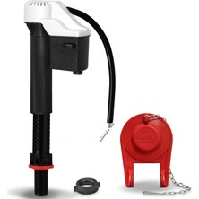 Odea (Fill Valve & Flapper) - Korky 818BP Quietfıll Universal Toilet Fill Valve And Premium Flapper Easy To Instal And Quiet - Made In Usa, 5.1cm, Black