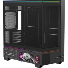 Odea Thermalright TL-M10 Vision Black Argb Temperli Cam Mid Tower Matx Gaming Kasa