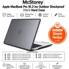 Odea Mcstorey MacBook Pro 16.2 Inç Kılıf A2485 A2780 A2991 A3403 A3186 A3428 A3429 Uyumlu Rugged Armor Shockproof Tpu Bumper Sert Kapak Darbe Korumalı Hard Case Siyah