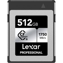 Odea Lexar Professional Sılver Serisi 512 GB Cfexpress Kart, Tip B Cfe Kart, 1750 Mb/s'ye Kadar Okuma Hızı, Pcıe GEN3X2 Özellikli Cf Kart, Dslr ile Uyumlu, Xqd Kamera ile Ters (LCXEXSL512G-RNENG)