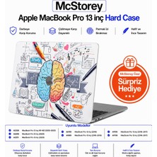 Odea Mcstorey MacBook Pro 13 Baskılı Kılıf A1706 A1708 A1989 A2159 A2251 A2289 A2338 M1 M2 Uyumlu Sert Kılıf Ince Hafif Koruyucu Kapak Beyaz