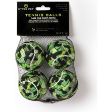 Odea Hyper Pet® Tenis Topları, Interaktif Köpek Oyuncak Topu, 6,3 cm Tenis Topu, 4'lü Paket, Yeşil Kamuflaj Renkli Tenis Topları, Orta Ölçekli Köpekler Için