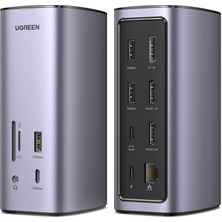 Odea Ugreen Docking Station Triple Display, 12-In-1 USB C MacBook Docking Station With 2 HDMI Dp 8k, 10 Gbps USB C And Usb-A Data, 100W Pd Charging, Ethernet, Audio, Sd Tf Card Reader For Mac Os, Windows