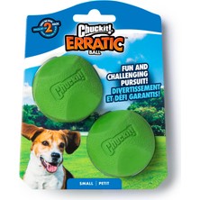 Odea Chuckit! Erratic Ball Kauçuk Köpek Oyun Topu 2'li Paket - (Küçük Boy), Doğal Kauçuk, Her Yöne Yuvarlanan, Dayanıklı, Kolay Temizlenen Köpek Topu
