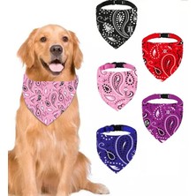 Odea Tineke Evcil Hayvan Köpek Boyun Tasması Yakalık Önlük Fular Pembe (Büyük 440)