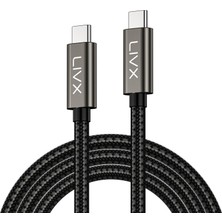 Odea Livx Ultra USB C To USB C Kablo 240W Pd 3.1 Hızlı Şarj, 20GBPS Veri Transferi, 4K@60Hz Görüntü Aktarımı, USB 3.2 Gen2 Type-C Kablo Ult (300, Santimetre)