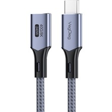 Odea Veggieg USB 4.0 E-Mark 240W 40GBPS Thunderbolt 4 8k 60Hz Type-C Uzatma Kablosu 1 Metre