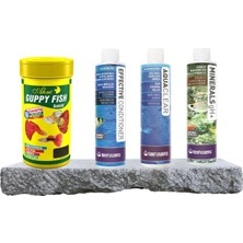 Odea Purecanpati Akvaryum Su Düzenleyici ve Vitamin Seti + Balık Yemi)