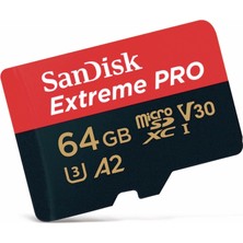 Odea Sandisk Extreme Pro Microsdxc Uhs-I Hafıza Kartı 64 GB + Adaptör ve Rescue Pro Deluxe (Akıllı Telefonlar, Aksiyon Kameraları Veya Dronlar Için, A2, C10, V30, U3, 170 Mb/s Iletim)