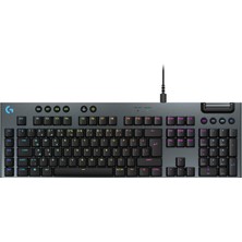 Odea Logitech G G915 x Tactile Kablolu Düşük Profilli Rgb Aydınlatmalı Pc/mac Için Mekanik Ingilizce Q Oyun Klavyesi, Siyah