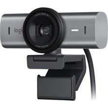 Odea Logitech Mx Brio Ultra Hd 4K Web Kamerası, 60 Fps 1080P, Gürültü Önleyici Çift Mikrofon, Usb-C, Web Kamerası Kapağı, Microsoft Teams, Zoom, Google Meet ile Uyumlu, Açık Gri