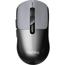 Odea Veggieg G900 Dual-Mode Bluetooth 5.3 ve 2.4ghz 3600DPI Ekranlı Şarjlı Optik Kablosuz Mouse Siyah