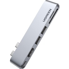 Odea Ugreen Macbook Pro Air Için Thunderbolt 3 Type-C HDMI USB 3.0 Tf Sd Kart Okuyucu Hub Adaptör