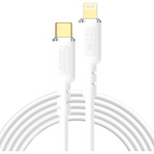 Odea Buff BL67 Pd 27W Type-C To Lightning 3.0A 1.2m Data ve Şarj Kablosu (Beyaz)