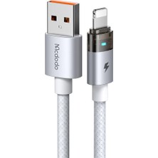 Odea Mcdodo CA-6912 30W Gösterge Işıklı Usb-A To Lightning Şarj ve Data Kablosu 1.2m - Beyaz