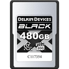 Odea Delkin Devices 480GB Siyah Cfexpress Tip A Bellek Kartı - 1830MB/S'YE Kadar Okuma, 1710MB/S Yazma Hızları 8k, 6k ve 4K Video, VPG200 Için
