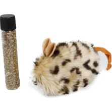 Odea Karlie Kedi Otlu Peluş Fare, Oyuncak, 10X4X4 cm
