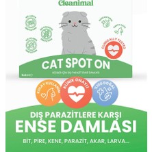 Odea Cleanimal Kedi Dış Parazit Ense Deri Damlası | Bit, Pire ve Kene Karşıtı Doğal Koruma Damlası 5x1 ml