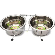 Odea 8 Oz. KE-3271D Flip Tel Ayaklı Çelik Mama Kabı