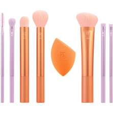 Odea Real Techniques Düzleştirmek Fırça ve Sünger Seti, Göz Farı Için Makyaj Fırçaları, Fondöten, Allık ve Bronzlaştırıcı, Profesyonel Kalite Makyaj Araçları, Sentetik Kıllar, 8 Parça Set