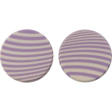 Odea Match Lateks Fondoten Süngeri, 5.5cm Yuvarlak Kesim Renkli Çizgili, Bantsız, 2'li (1 Paket)