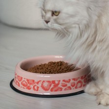 Odea Emaye Kedi Köpek Mama ve Su Kabı Savage Pink