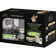 Odea Pro Plan Sterilised Somonlu Kuru Kedi Maması 1.5 kg +3 Pouch Hediye