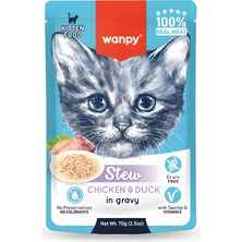 Odea Wanpy Pouch Tavuklu ve Ördekli Yaş Kedi Maması 70GR x 10 Adet