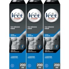 Odea Veet Men Erkeklere Özel Tüy Dökücü Krem Hassas Ciltler 600ML (200 ml x 3 Adet)
