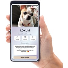 Odea Nfc Etiketli Kedi Köpek Tasma Takısı - Kayıp Önleyici - Pet Güvenlik - Pet Dijital Kartvizit (Pembe)
