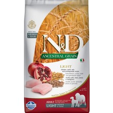 Odea Farmina Pet Foods N&d Ancestral Grain Kuru Köpek Maması, Light Tavuk, Kılçıksız Buğday, Yulaf ve Narlı, Yetişkin Medium ve Maxi, 2.5 kg
