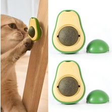 Odea Kanji 2’li Avokado Şekilli Kedi Yalama Topu – Kedi Otu Içerikli, Yapışkanlı, Doğal, Sindirimi Destekleyen Kedi Oyuncağı