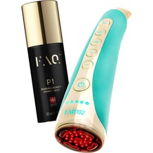 Odea Foreo Beauty Answer Faq 102 Set - Ems, Rf ve 8 LED Işık Terapisi Yüz Germe Cihazı + Faq P1 Manuel Bal Iletken Astar, 30 ml - Işık Terapi Lambası - Radyo Frekans Cihazı Yüz