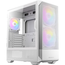 Odea Antec NX416L, Mesh Ön Panel, 2X160MM ve 1X120MM Argb Fan Dahil, Type-C, Temperli Cam Menteşe Yan Panel, 360MM Radyatör Desteği, Mid-Tower Atx Oyun Kasası, Beyaz