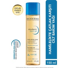 Odea Bioderma Atoderm 2-In-1 Body Oil Hamileler Için Çatlak Önleyici Nemlendirici Besleyici Cilt Bakım Yağı 150 ml