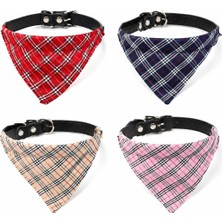 Odea Fularlı Kedi & Köpek Boyun Tasması 29 cm (20-26 cm Arası), Krem