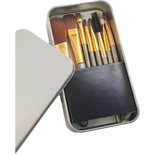 Odea 8 Parça Teneke Kutulu Makyaj Fırçası Seti Fondöten Far Eyeliner Fırça CIN827KHV