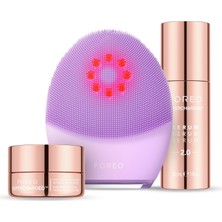 Odea Foreo Sıkı ve Temiz Paket - Luna 4 Plus Hassas Yüz Temizleme ve Masaj Aleti + Supercharged Serum 2.0, 30ML + Nemlendirici Gece Maskesi, 15 ml - Yakın Kızılötesi Işık Terapisi