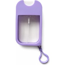 Odea Silikon Kılıflı Sprey Şişesi 45 ml – Taşınabilir Anahtarlıklı Parfüm, Kolonya, Dezenfektan ve Oda Kokusu Dolum Şişesi (1, Soft Mor)