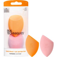 Odea Real Techniques Beauty Makyaj Blender Miracle Complexion ve Makyaj Gücü Sünger Seti, cc Krem Vakfı Için, Turuncu ve Pembe, Makyaj Karıştırma ve Uygulama Için, 2 Sayılı