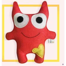 Odea Dino Canavar Kırmızı 23CM Catnip + Kedi Zil