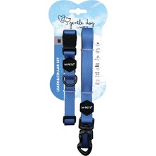 Odea M-Pets Gentle Dog Boyun Tasması ve Gezdirme Set (M) Mavi
