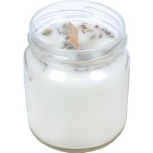 Odea Ns-Era Lavanta Kokulu Taneli Dekoratif Ahşap Fitil 200 ml Kutulu Hediyelik Kavanoz Mum