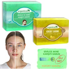 Odea Organicsun 2'li Set Doğal Kükürt Sabunu ve Sivilce ve Akne Karşıtı Sabun Sivilce Karşıtı Sabun Seti