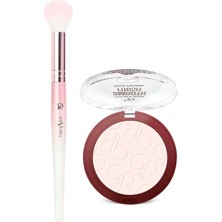 Odea Golden Rose Devobis Precision Face Brush - Hassas Yüz Fırçası ve Smooth Face Powder No: 201 Seti