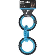 Odea M-Pets Rıng Kıng Köpek Oyuncağı Triple Blue/black