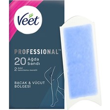 Odea Veet Professional Sir Ağda Bandı Bacak ve Vücut Bölgesi Hassas Ciltler Için 20'li