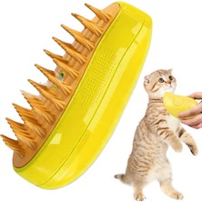 Odea Kyrotech 3'ü 1 Arada Buharlı Silikon Şarjlı Kedi Köpek Fırçası Çok Işlevli Tüy Fırçası Masaj, Kendini Temizleyen Buharlı Fırça, Dolaşık ve Gevşek Tüyleri Temizlemek Için Buharlı Evcil Hayvan Fırçası